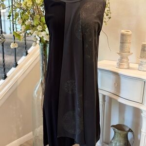 Desigual Black Midi Dress with Subtle Patterns